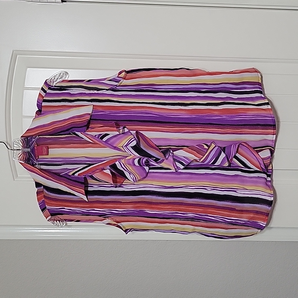 Striped sleeveless blouse